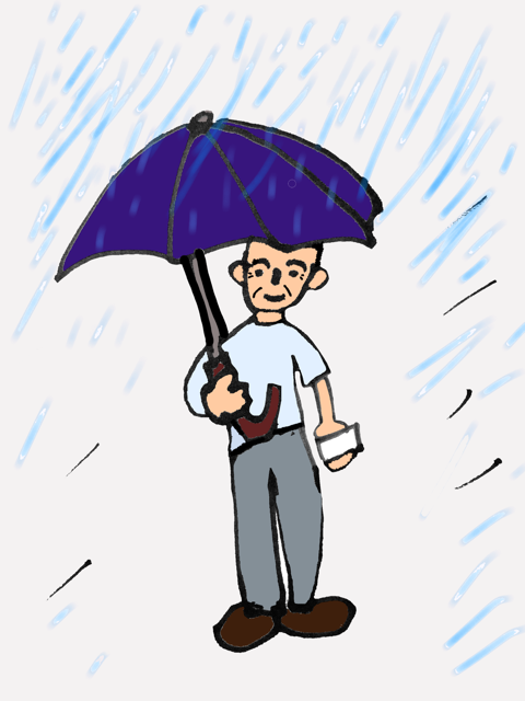 gentleman in the rain